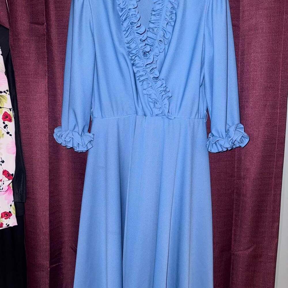 Signor california blue ruffle dress